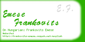 emese frankovits business card